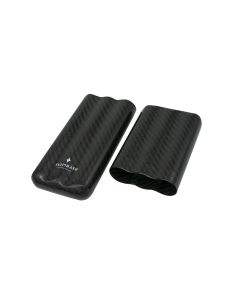 Inzpirato Fibra Carbono 3-Cigar Case- Black